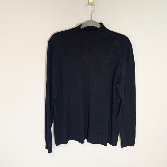 Chico's mock turtleneck lighweight long sleeve pullover sweater - Picture 1 of 9